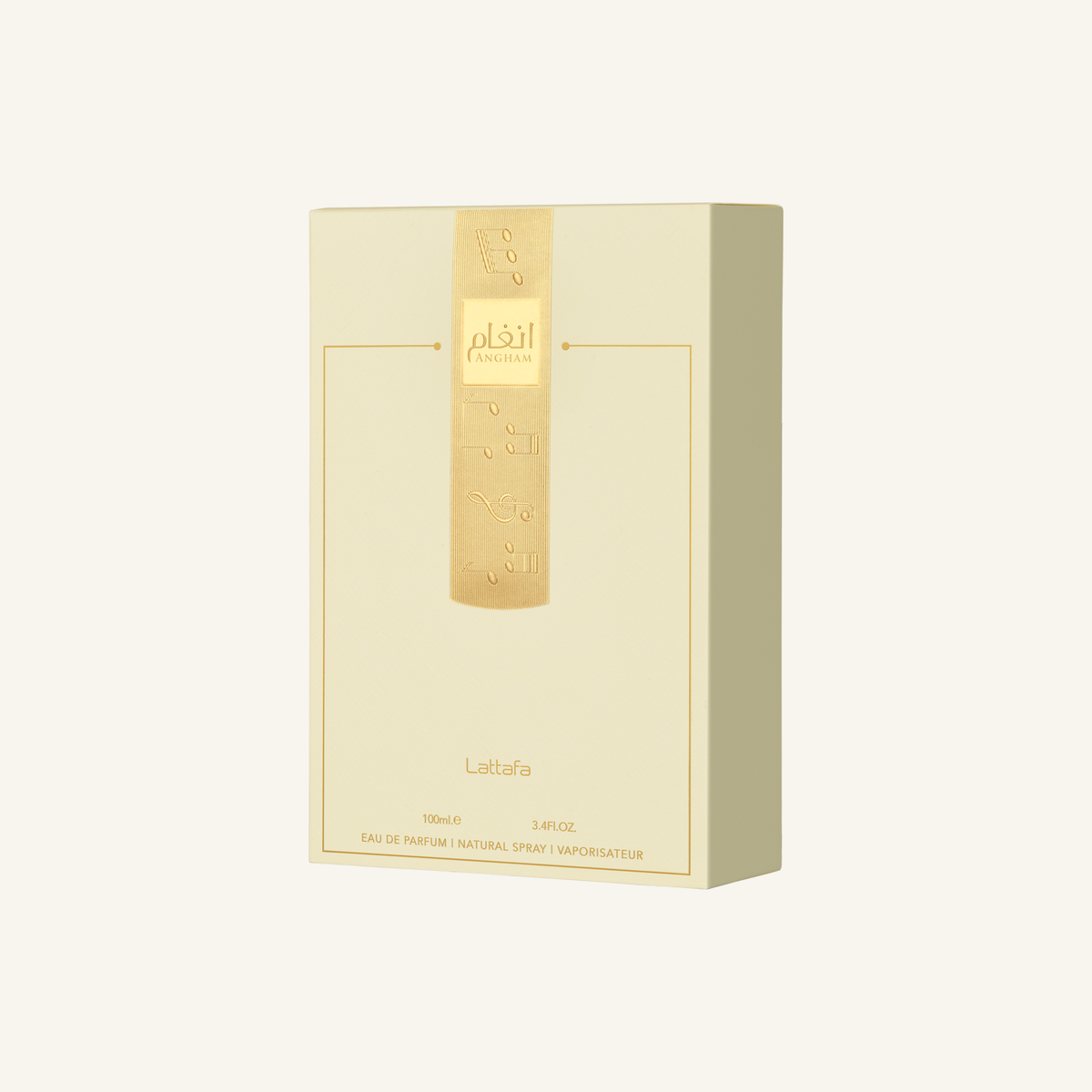 Lattafa angham 100 ml — packaging