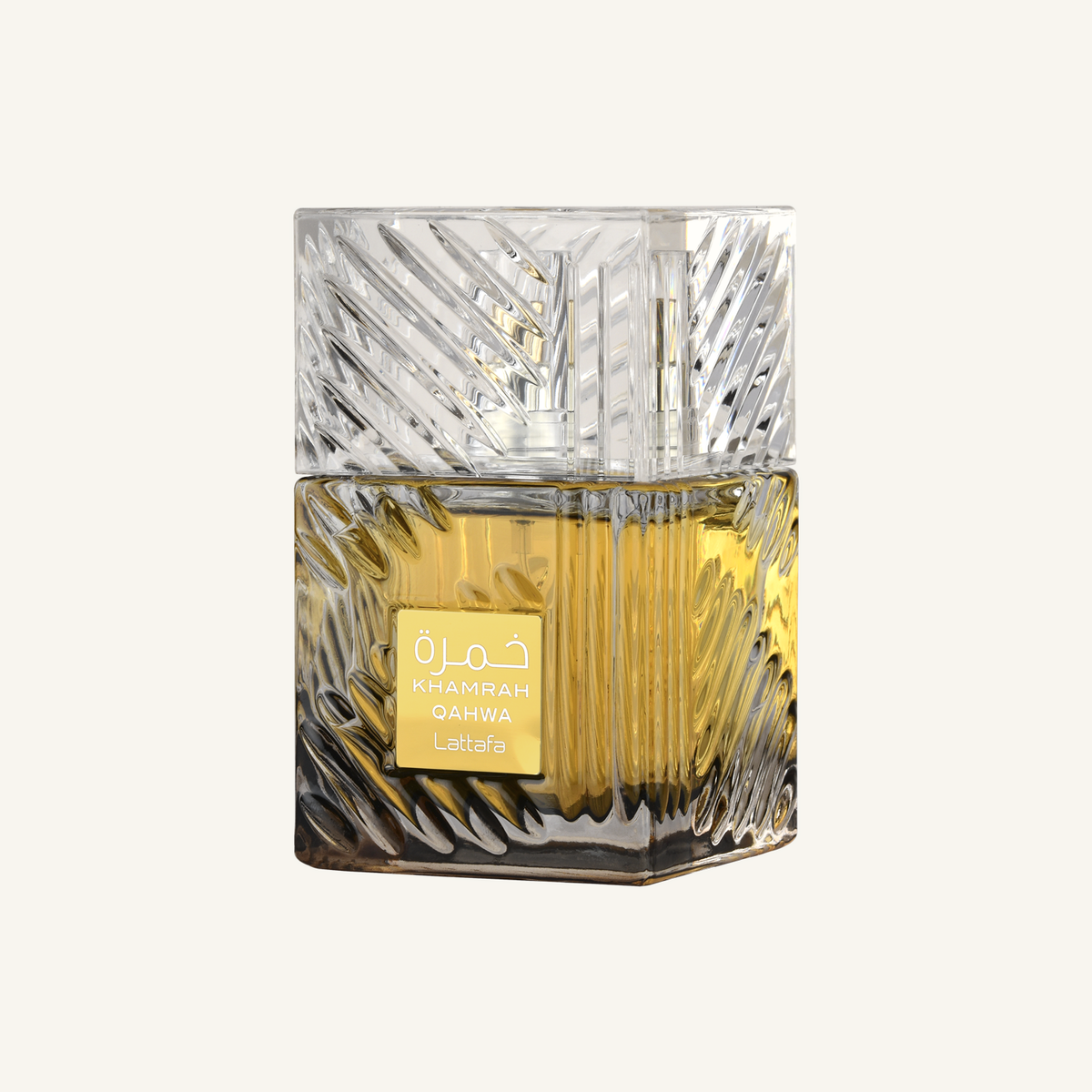 Lattafa Khamrah Qahwa 100 ml — bottle detail